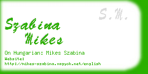 szabina mikes business card